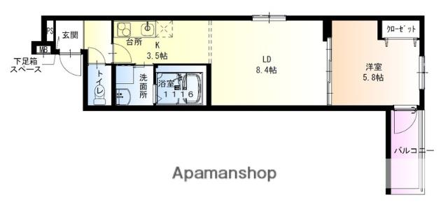 フジパレス門真浜町Ⅱ番館(1LDK/1階)の間取り写真