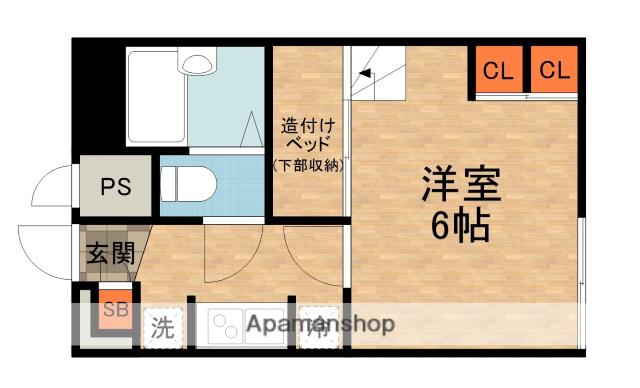 RITZ香里園(1K/2階)の間取り写真