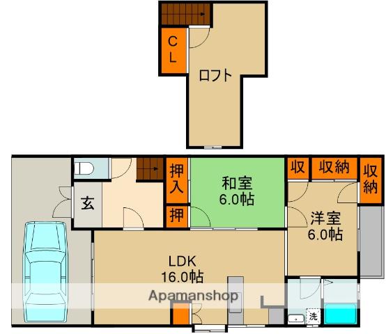 京阪電気鉄道京阪線 西三荘駅 徒歩4分 1階建 築37年(2LDK)の間取り写真