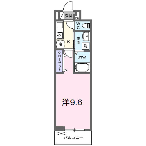 京阪電気鉄道京阪線 牧野駅 徒歩5分 3階建 築1年(1K/2階)の間取り写真
