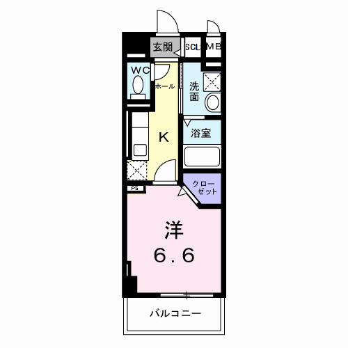 オリエントレジデンス門真殿島町(1K/2階)の間取り写真