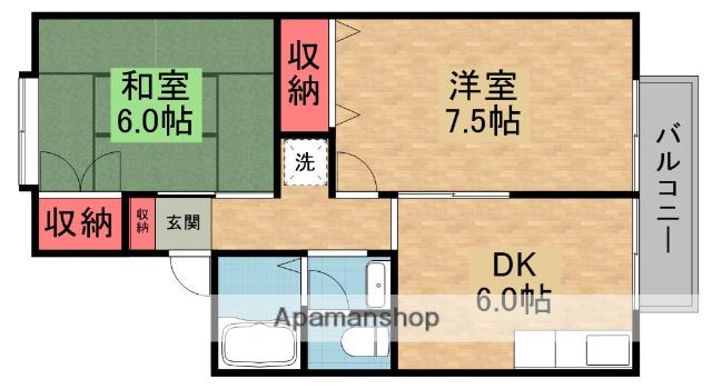 セジュールみず(2DK/1階)の間取り写真