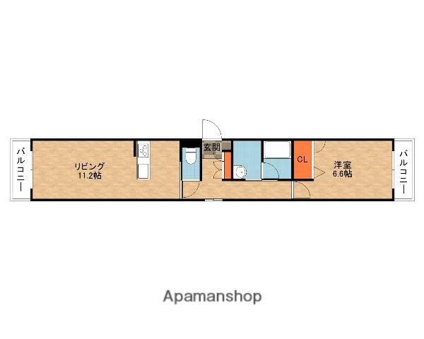 サンヴィアンテ長尾2(1LDK/2階)の間取り写真
