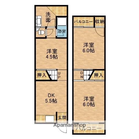 木田元宮２−９−５テラスハウス(3K)の間取り写真