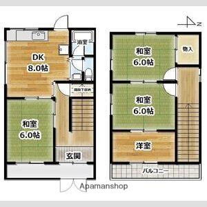 京阪電気鉄道京阪線 古川橋駅 徒歩6分 2階建 築40年(4LDK)の間取り写真