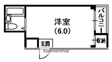 サンライズ萱島Ⅱ(ワンルーム/3階)の間取り写真