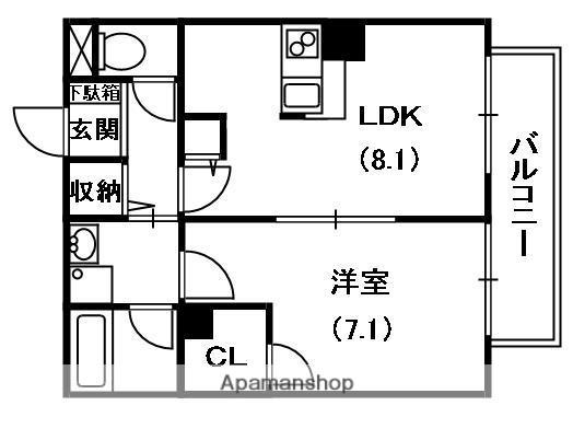 CASAFELIZ(1LDK/2階)の間取り写真