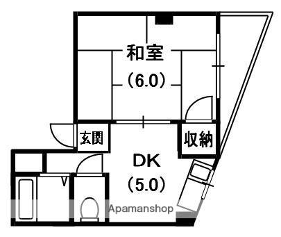 プチシャトー末広(1DK/6階)の間取り写真