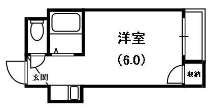 門真プリンスマンション(ワンルーム/4階)の間取り写真