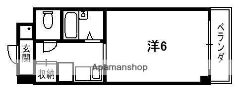 ルーナ五月田(1K/4階)の間取り写真