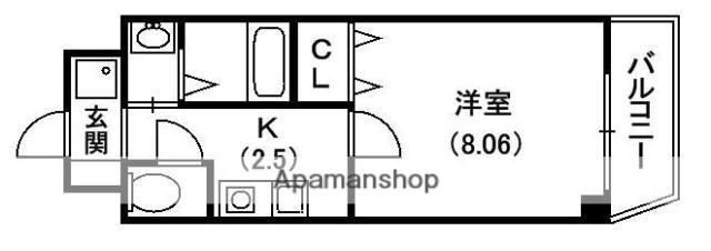 MPLAZA香里五番館(1K/10階)の間取り写真