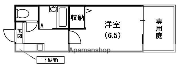 寝屋川菊池ハイツ(1K/1階)の間取り写真