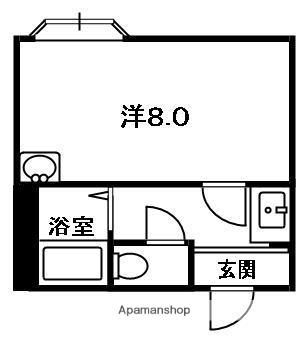 クオリティー Ⅱ(1K/2階)の間取り写真