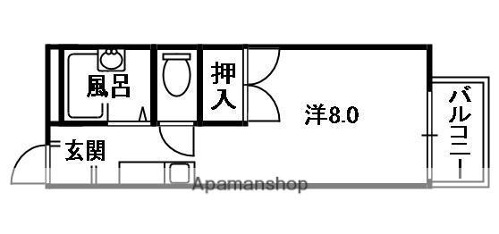 KMハイツ(1K/1階)の間取り写真