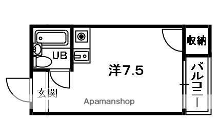 マンショングリーン(ワンルーム/3階)の間取り写真
