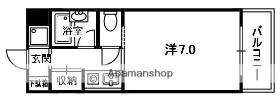 ラフィーネ枚方(1K/3階)の間取り写真