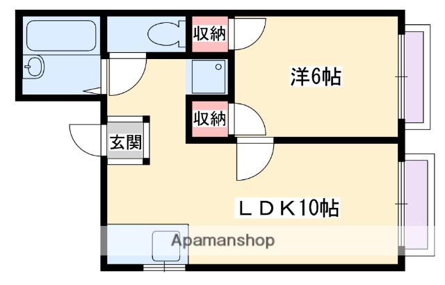 萱島ツイン(1LDK/3階)の間取り写真