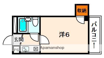 マルエスマンション牧野阪(1K/3階)の間取り写真