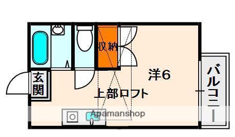 JUNⅠ(ワンルーム/1階)の間取り写真
