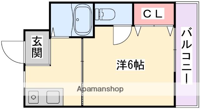 グランドハイツ3号館(1K/2階)の間取り写真