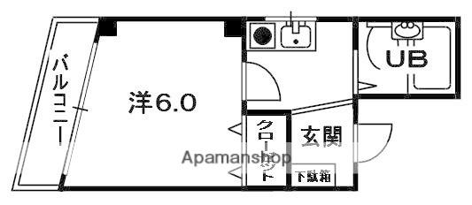 ホーム21倉治(1K/3階)の間取り写真