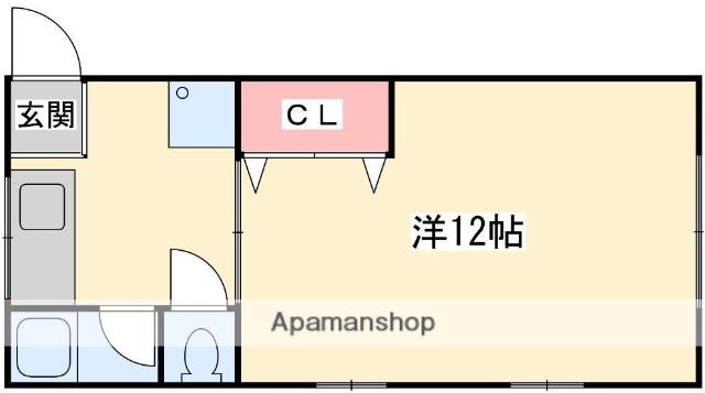 エアロプレーン春日(1K/2階)の間取り写真