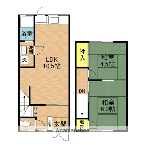 北田友彦貸家(2LDK)の間取り写真