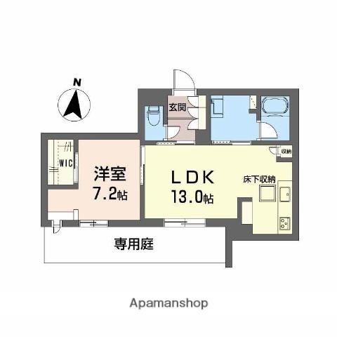 シャーメゾン レソール(1LDK/1階)の間取り写真