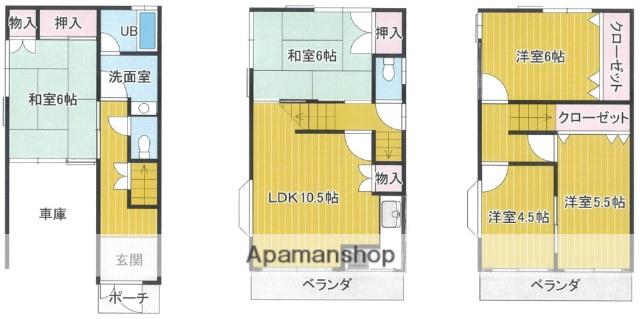 京阪電気鉄道京阪線 寝屋川市駅 徒歩14分 3階建 築29年(5LDK)の間取り写真