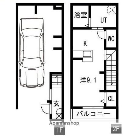 京阪電気鉄道京阪線 寝屋川市駅 徒歩15分 2階建 新築(ワンルーム)の間取り写真