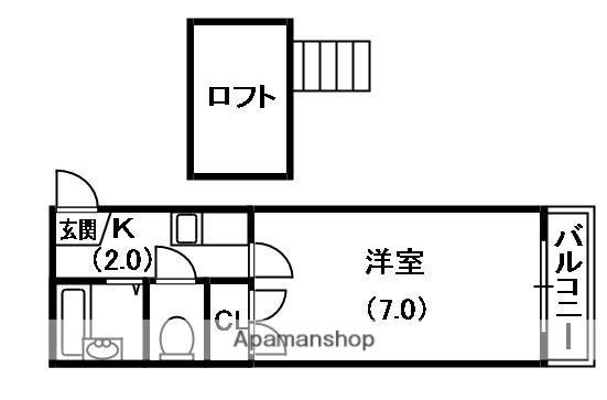 レオパレスさんわ大和田第9(1K/2階)の間取り写真