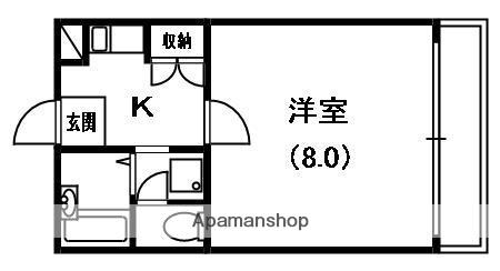 シャルマン淀江(1K/4階)の間取り写真