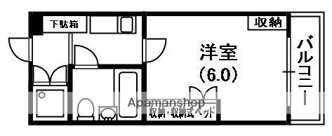 メゾンエイコー寝屋川A(1K/5階)の間取り写真