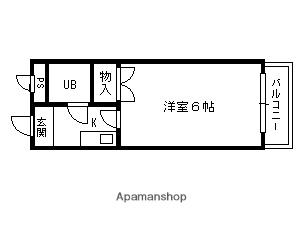サンライズマンション(ワンルーム/4階)の間取り写真