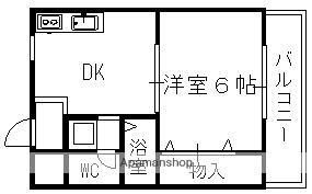 マンションヨコタ2号館(1DK/3階)の間取り写真