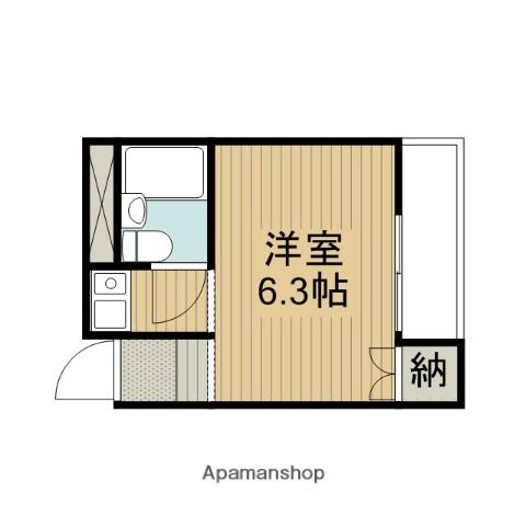 ハイツ日岡(ワンルーム/3階)の間取り写真