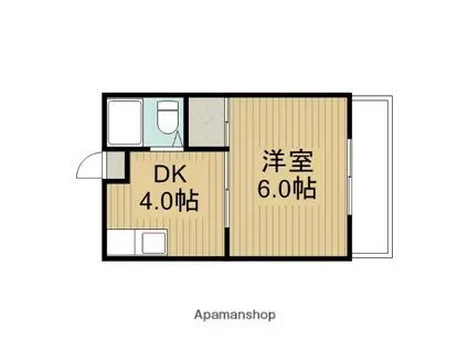 中野パーソナルマンション(1DK/4階)の間取り写真