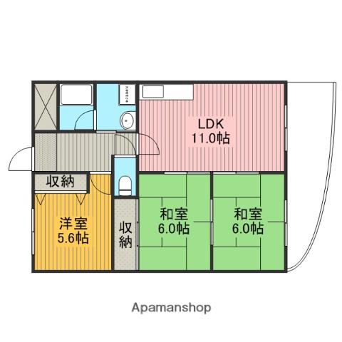 セ・エム・アッシュ北野(3LDK/1階)の間取り写真