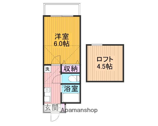 ベレッツァ灰塚(1K/3階)の間取り写真