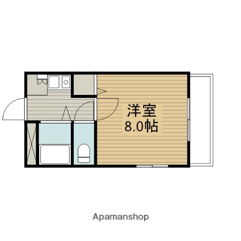 野崎115(1K/3階)の間取り写真
