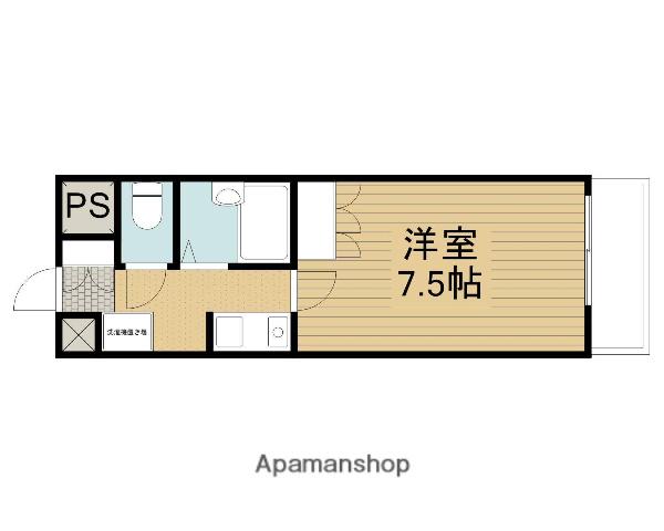 シャンテ三船2(1K/2階)の間取り写真