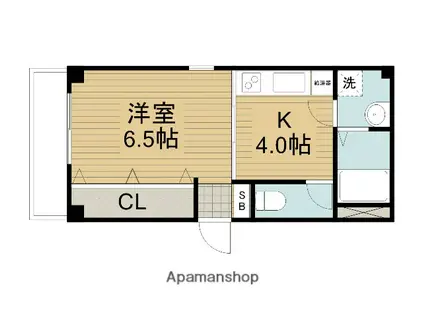 ロータリーマンション鴻池倶楽部(1K/2階)の間取り写真