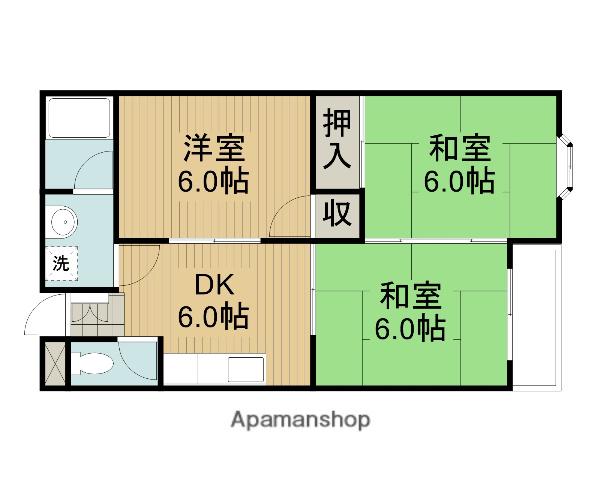 シャトーMO 2(3DK/3階)の間取り写真