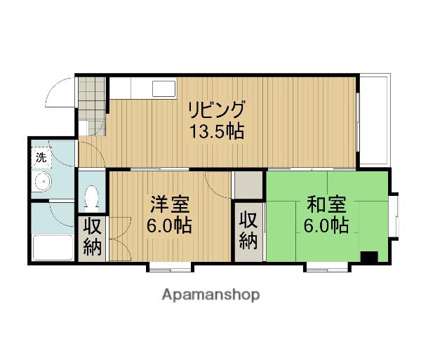 シャトーMO 2(2LDK/4階)の間取り写真