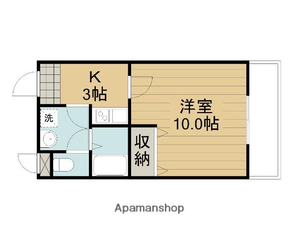 新石切デルフコート(1K/2階)の間取り写真