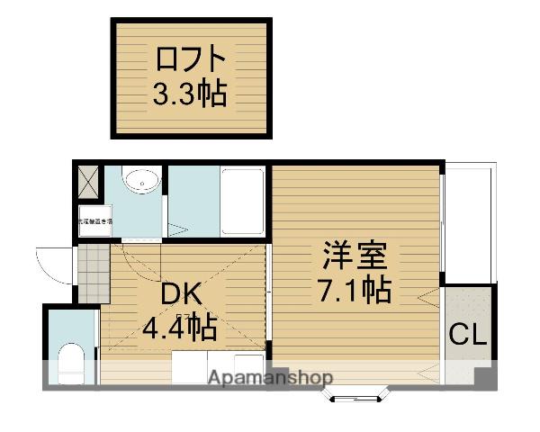 コートマックス(1DK/3階)の間取り写真