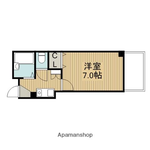 ランドロード・トミオ(1K/3階)の間取り写真