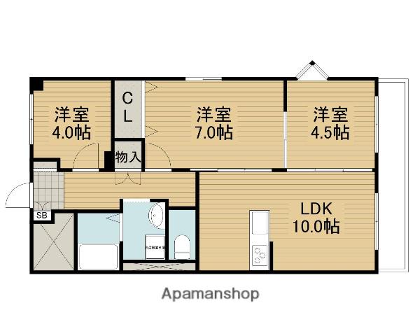 アメニティK&SパートⅠ(3LDK/6階)の間取り写真