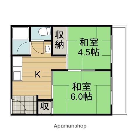 三楽マンション(2K/1階)の間取り写真