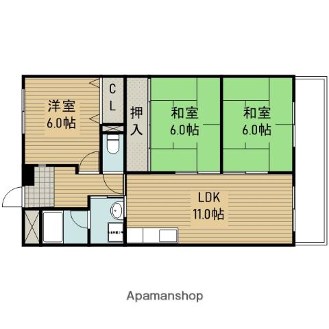 ソレイユ光(3LDK/2階)の間取り写真
